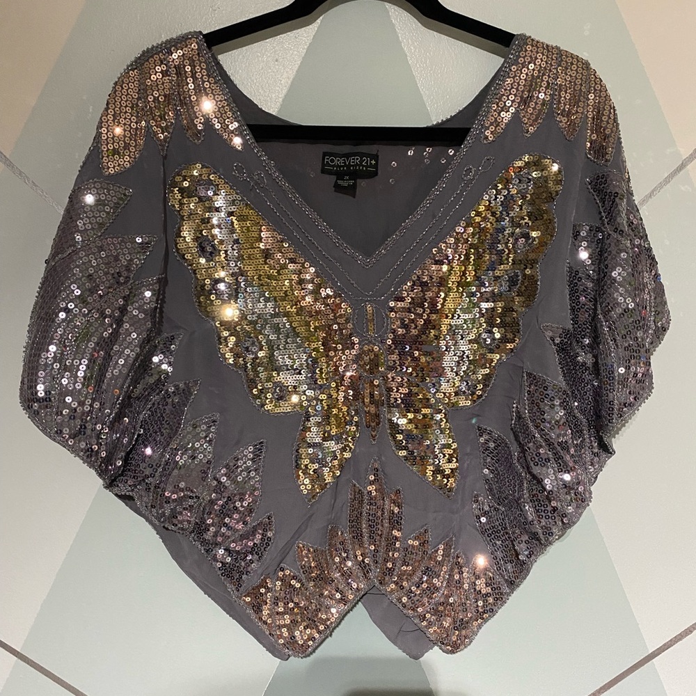 Sequins Butterfly Top